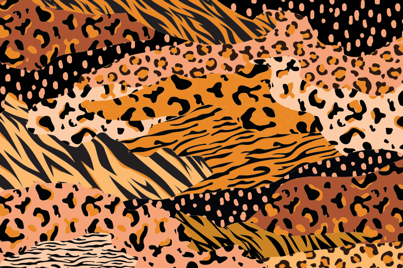 Leopardfarger vinyl teppe dyreavtrykk - Tenstickers