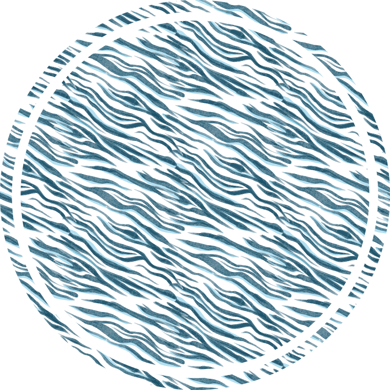 Blu animal print vinyl teppe - Tenstickers