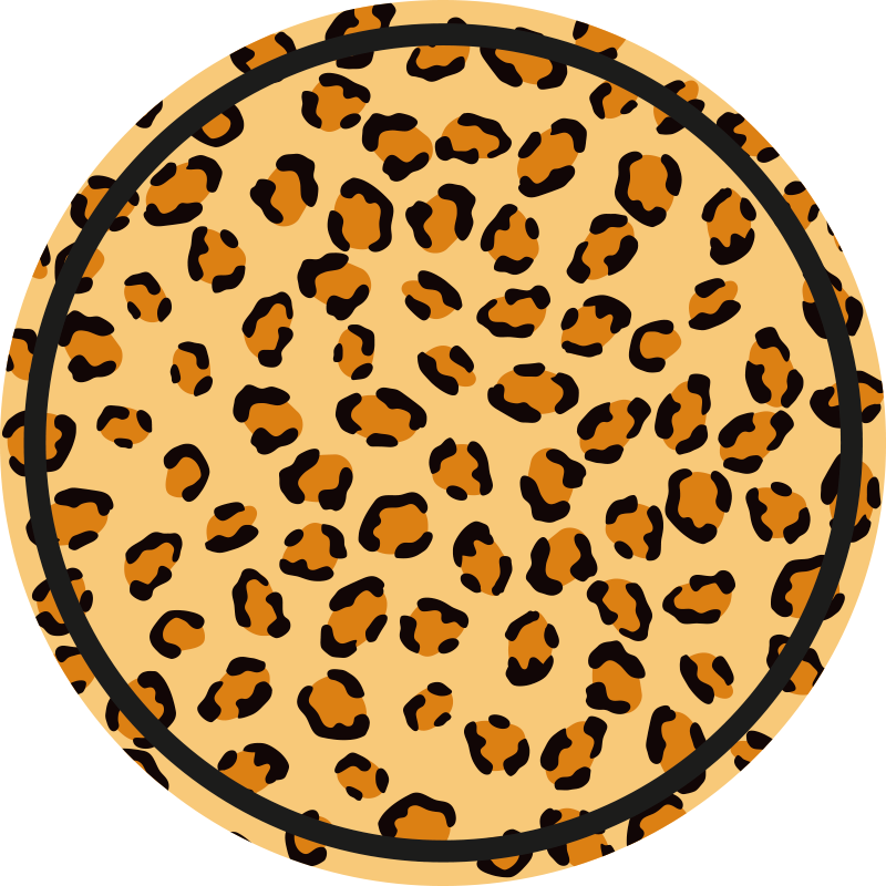 Cheetah skin animal print vinyl teppe - Tenstickers