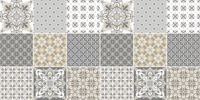 Marokkansk stil fliser effekt fliser vinyl teppe - Tenstickers