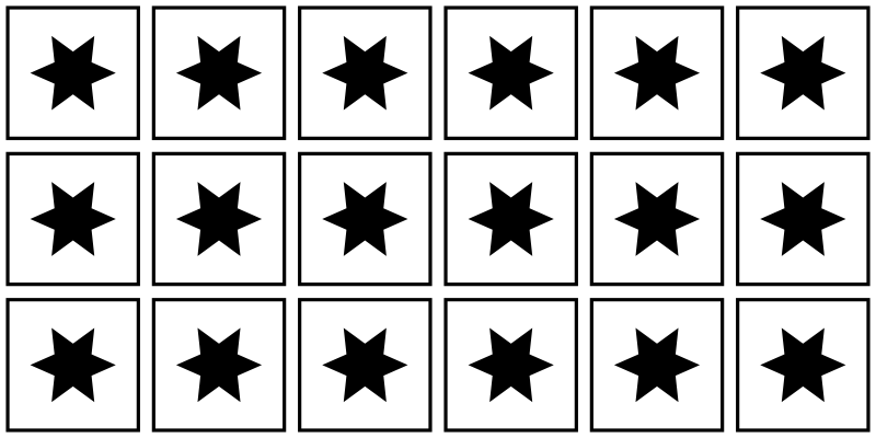 Hvitt stjerne svart fliseffekt vinyl teppe - Tenstickers