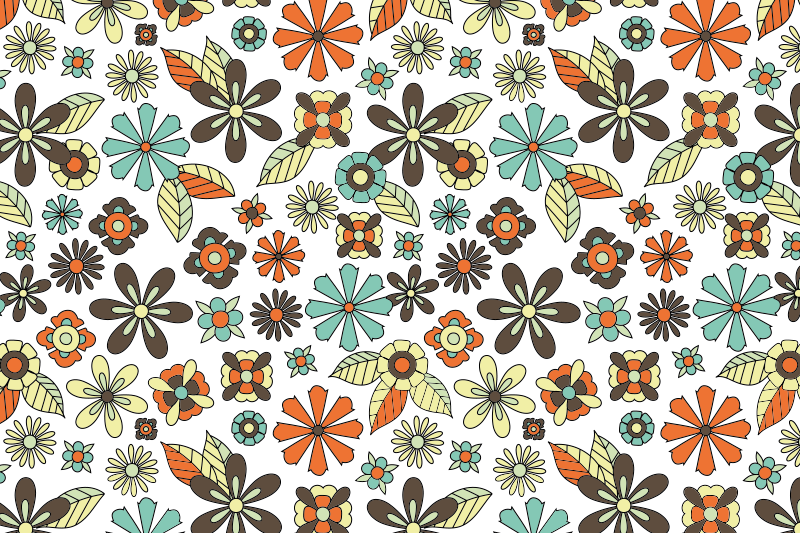 70-talls blomsterblomsterteppe - Tenstickers