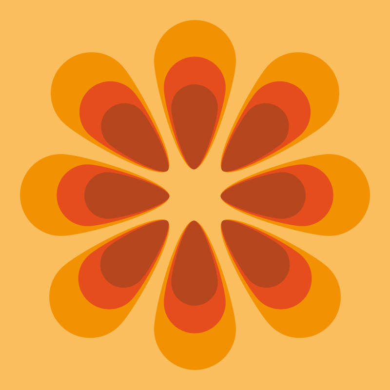 70-talls blomsterblomstteppe - Tenstickers