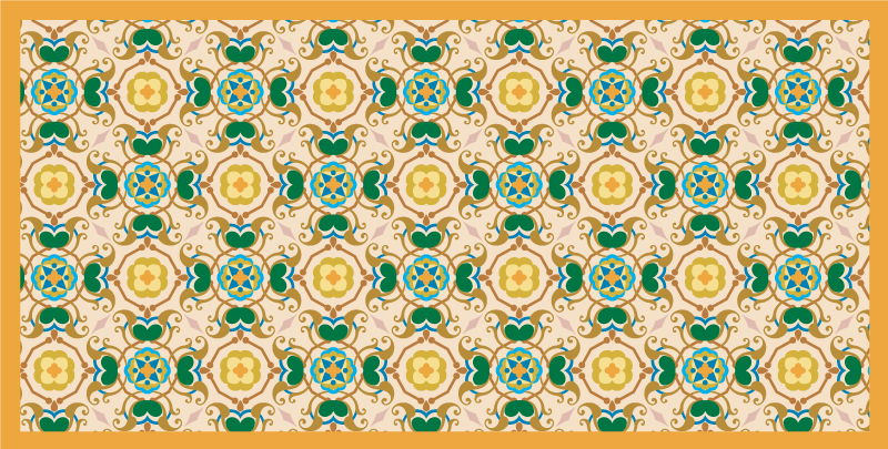 Tyrkisk mosaikkfliseffekt vinyl teppe - Tenstickers