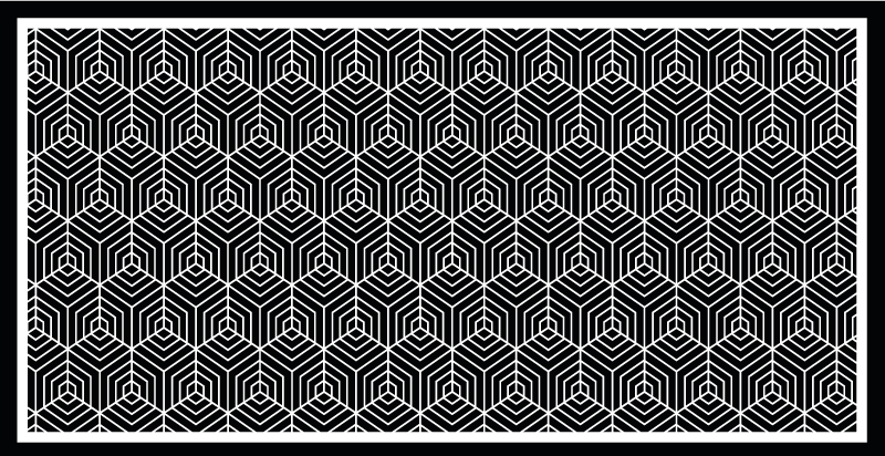 Minimalistisk mosaikk vinyl teppe - Tenstickers