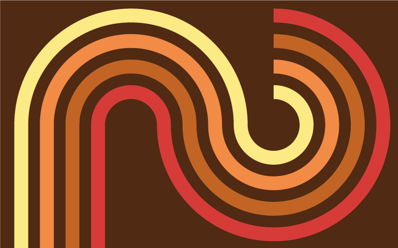 70-talls pop vintage rektangler vintage vinyl teppe - Tenstickers