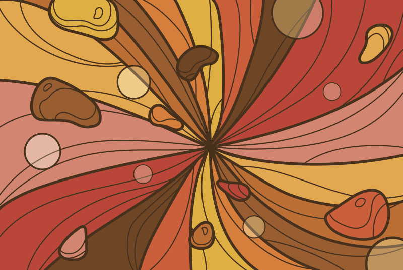 70-tallet originalt popduett vintage vinyl teppe - Tenstickers