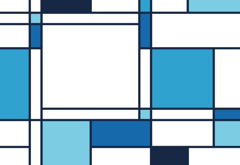 Nordisk stil blå firkanter nordisk vinyl teppe - Tenstickers