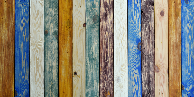 Fargerike planker vinyl teppe tre - Tenstickers