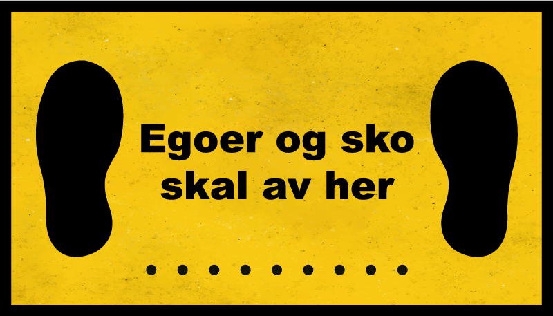 Ego og sko herfra tilpasset vinyl teppe - Tenstickers