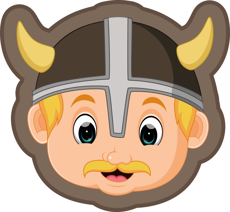 Morsom viking med hjelm etnisk vinyl teppe - Tenstickers