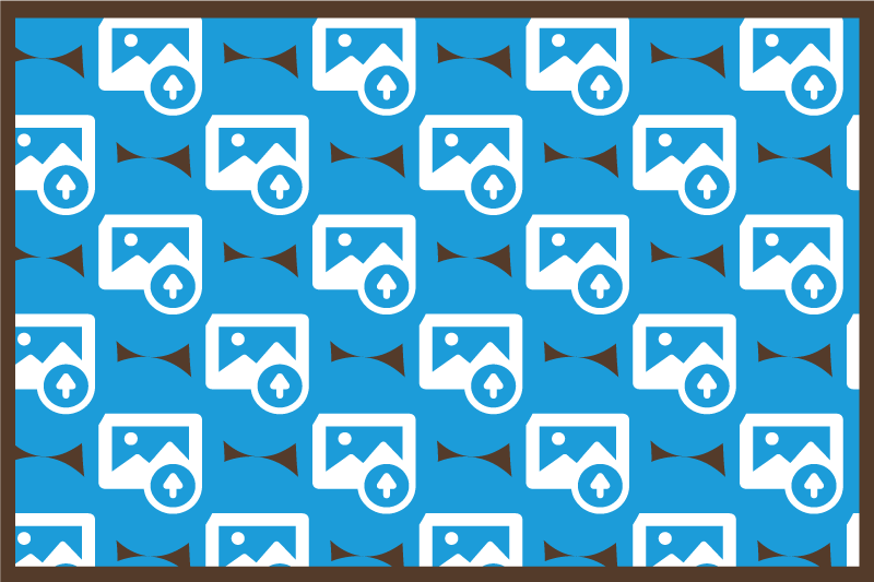 Bildemønster vinyl teppe med navn - Tenstickers