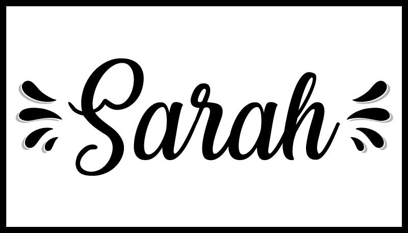 Svart og hvit vinyl teppe stue - Tenstickers