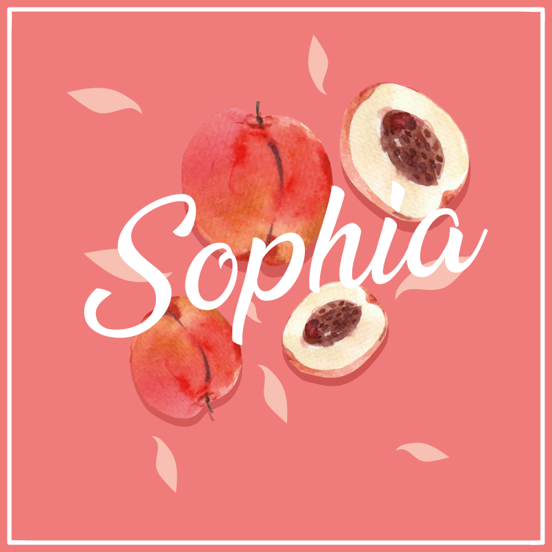 Stilig fersken personlig vinylmatte - Tenstickers