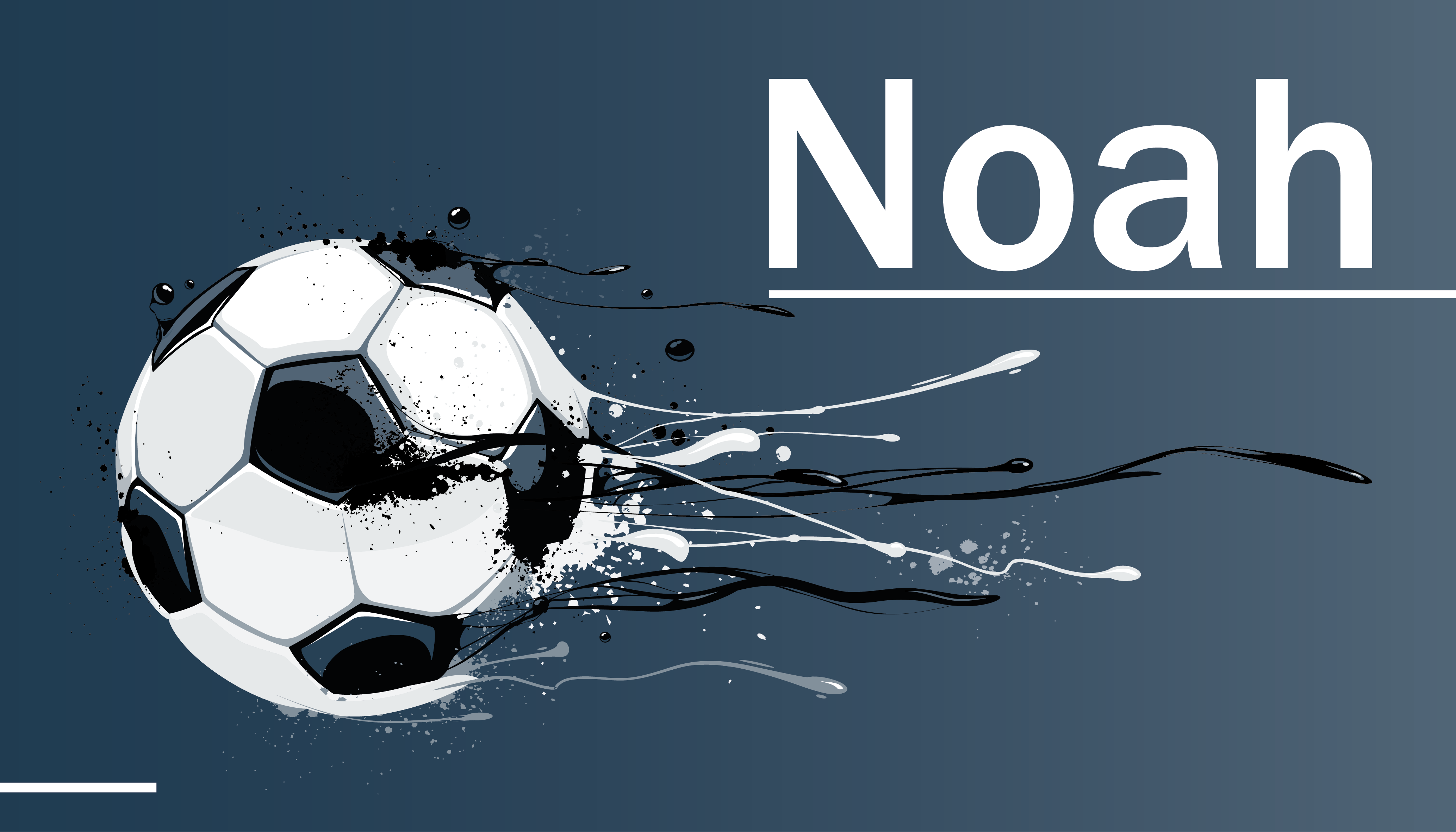 Kule barn personlig fotball vinyl teppe - Tenstickers