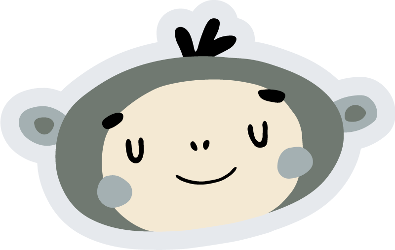 Nordisk ape ansikt vinyl teppe baby - Tenstickers