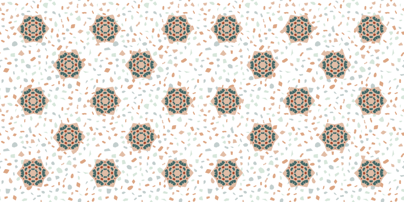 Hvit mosaikk tekstur vinyl teppe - Tenstickers