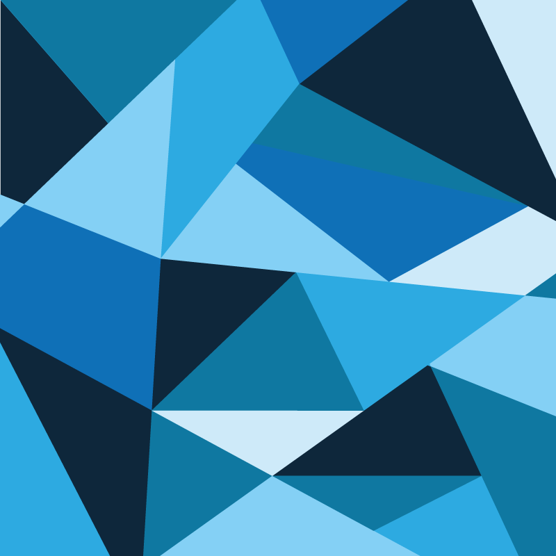 Trekantede blå mønstre vinyl teppe geometrisk - Tenstickers