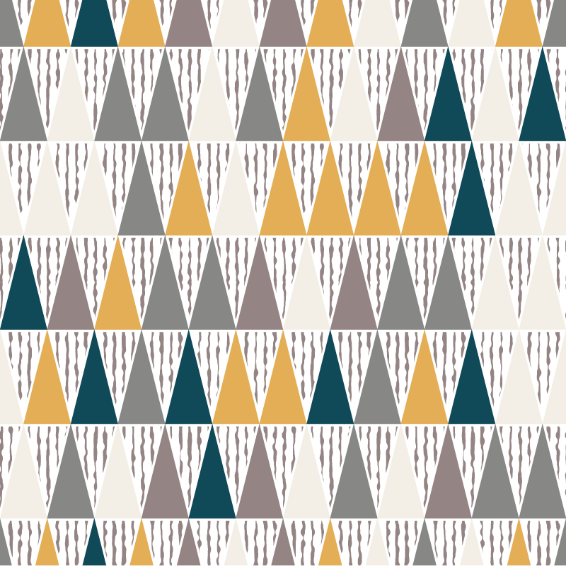 Trekantede fargesegmenter vinyl teppe geometrisk - Tenstickers