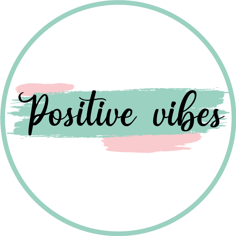 Positive vibes tilpasset vinyl teppe - Tenstickers