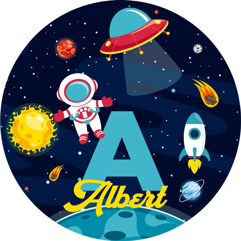 Tilpasset navn i rommet Vinyl teppe flere barn - Tenstickers