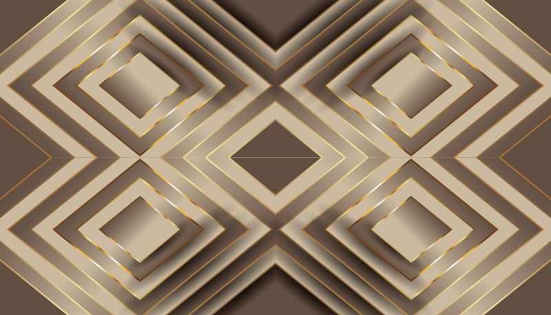 Krem og brune mosaikkfliser effekt vinyl teppe - Tenstickers