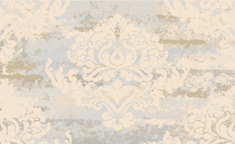 Sofistikert damask vinyl teppe spiserom - Tenstickers