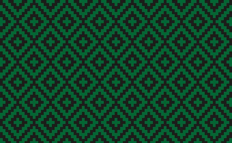 Mørkegrønne firkanter mosaikk vinyl teppe - Tenstickers