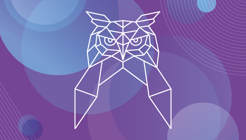 Geometrisk uglekunst vinyl teppe dyr - Tenstickers