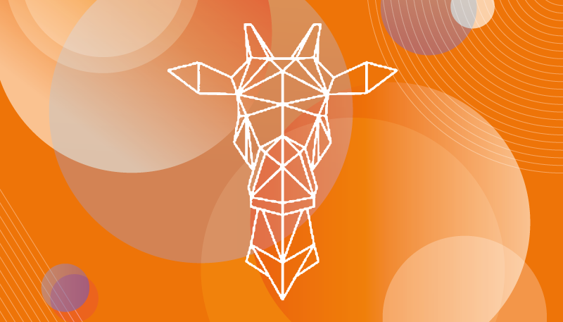 Giraffe på blitzfarger nordisk vinyl teppe - Tenstickers