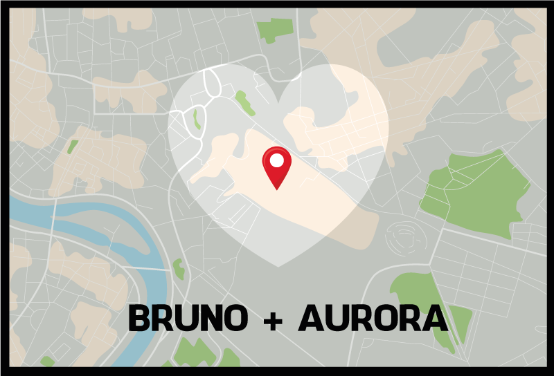 Tilpasset kartplassering vinyl teppe med navn - Tenstickers