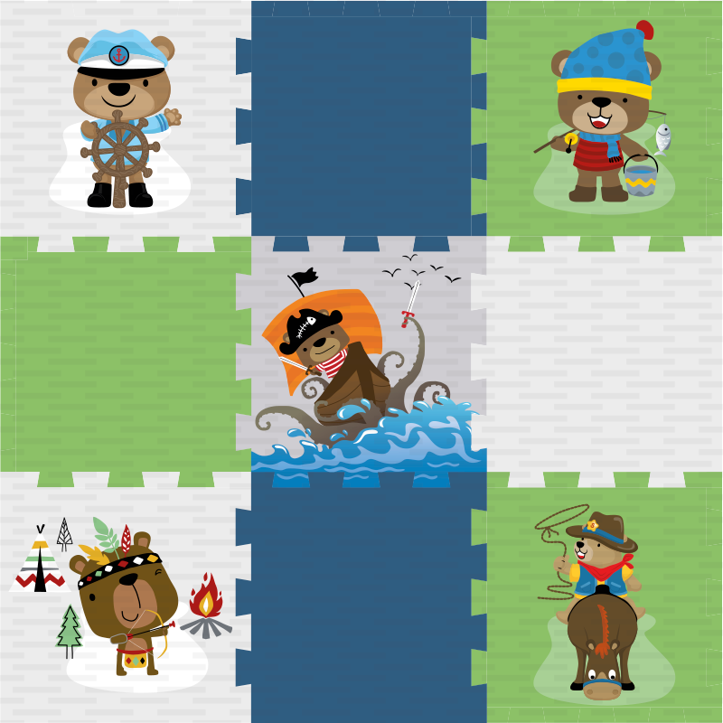 Bjørneventyr barn lekematte - Tenstickers