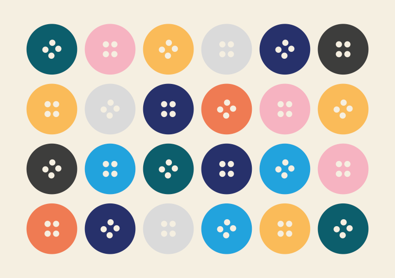 Fargerike knapper baby lekematte - Tenstickers