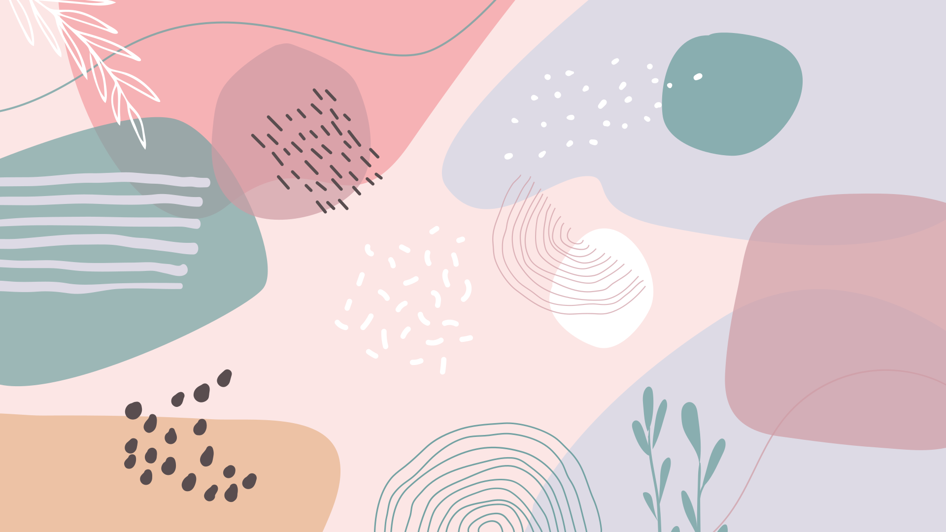 Abstrakte myke former vinyl teppe moderne - Tenstickers