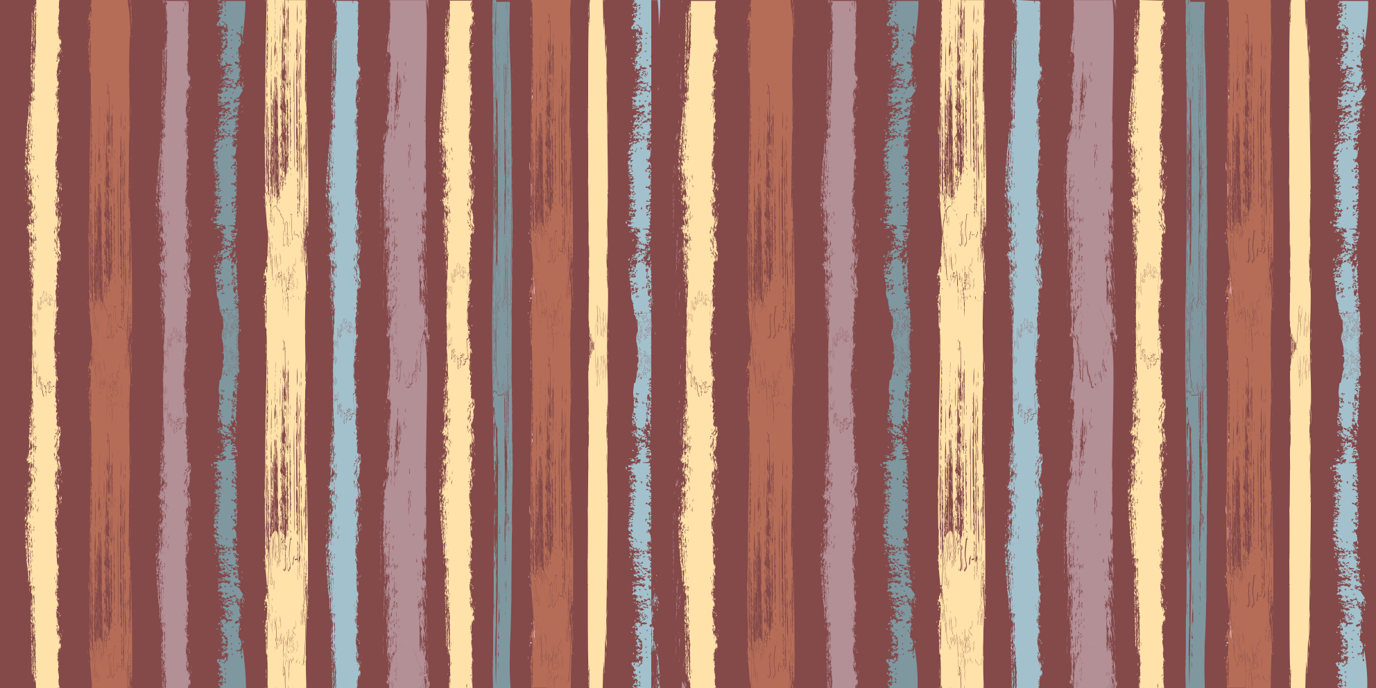 Håndmalt stoffeffekt Vinyl teppe striper - Tenstickers