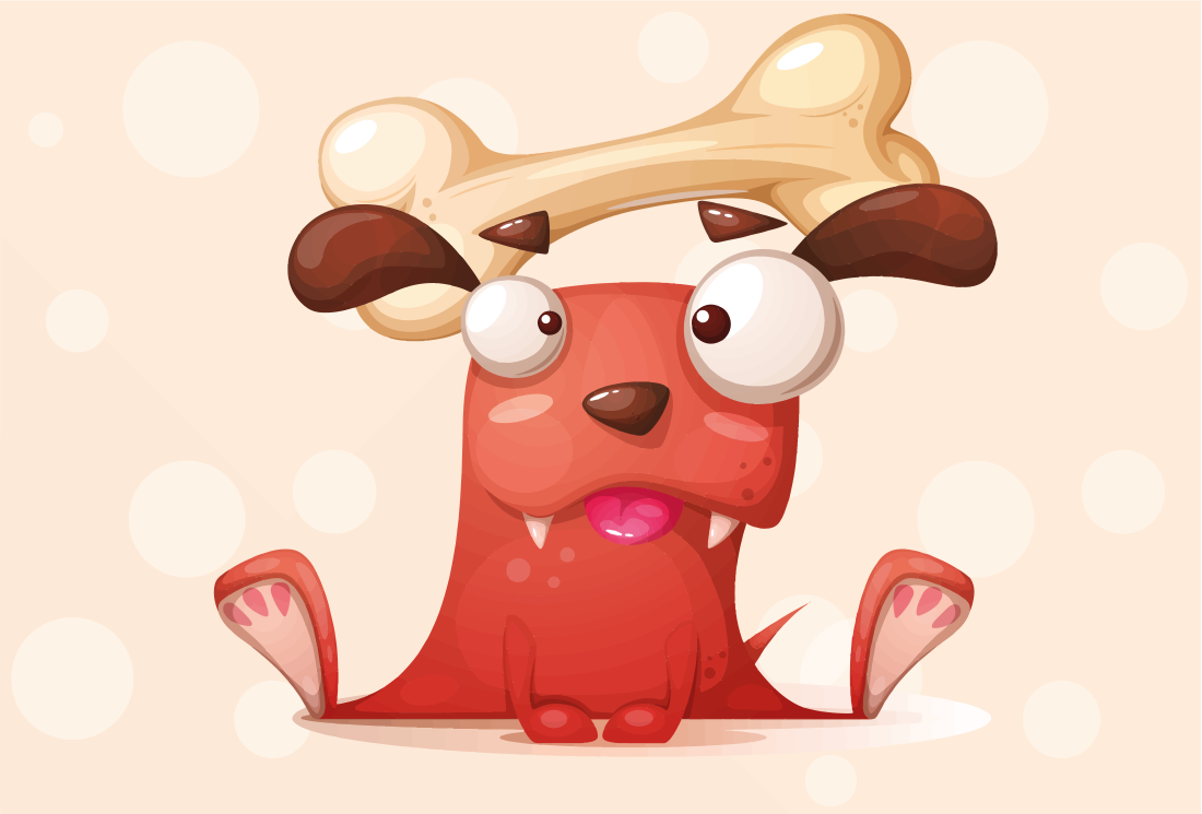 Munter valp vinyl teppe baby - Tenstickers