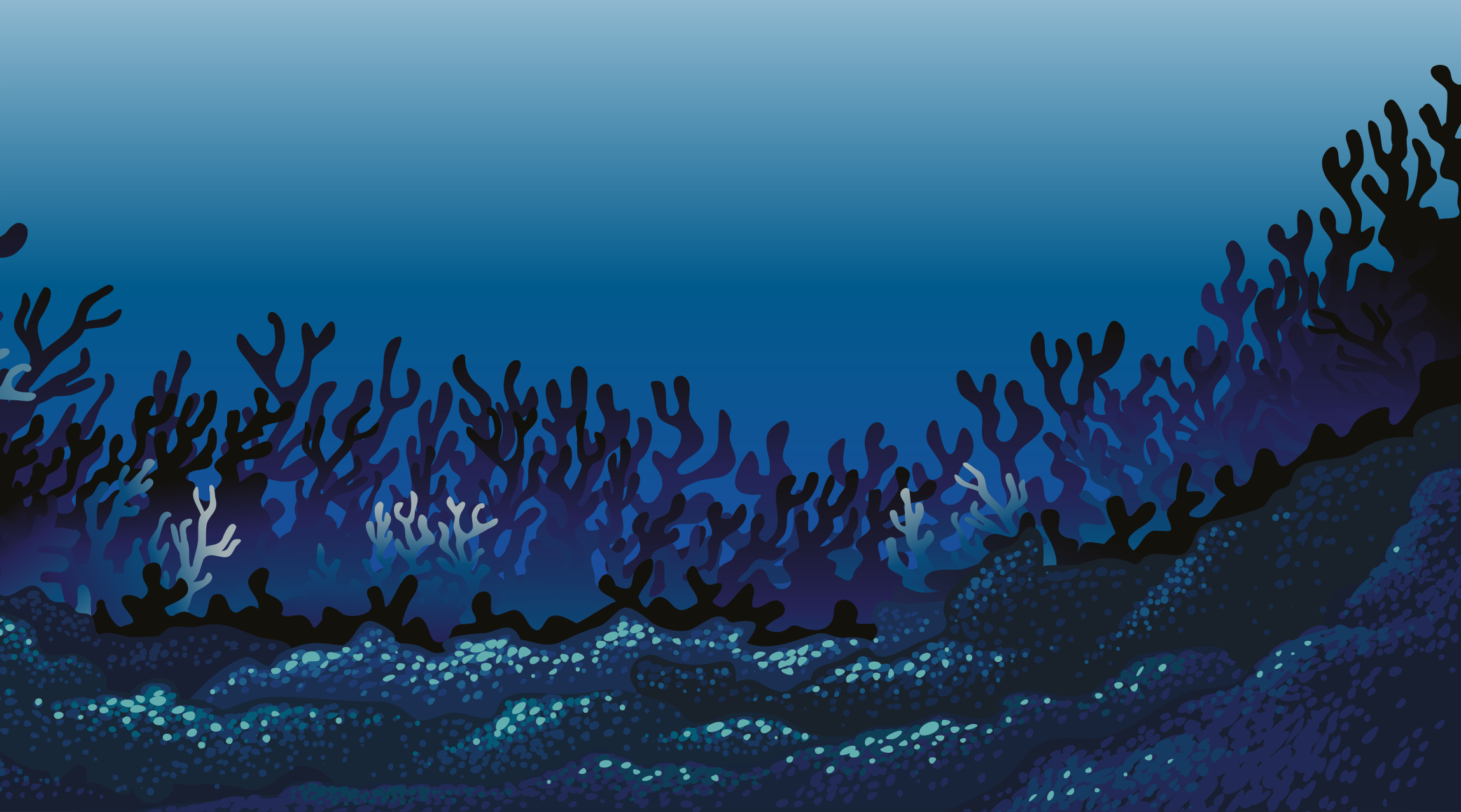 Korallrevmønstre vinyl teppe natur - Tenstickers