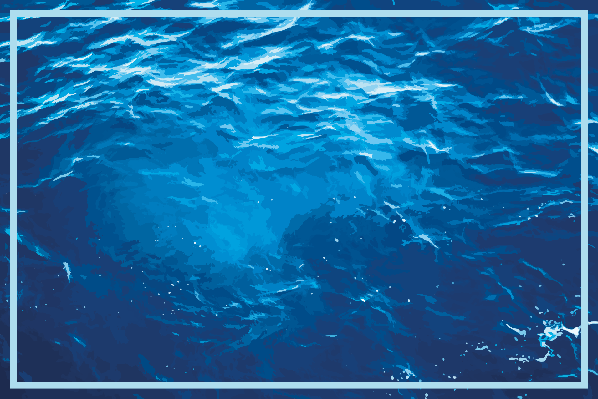 Dypt hav under vann natur vinyl teppe - Tenstickers