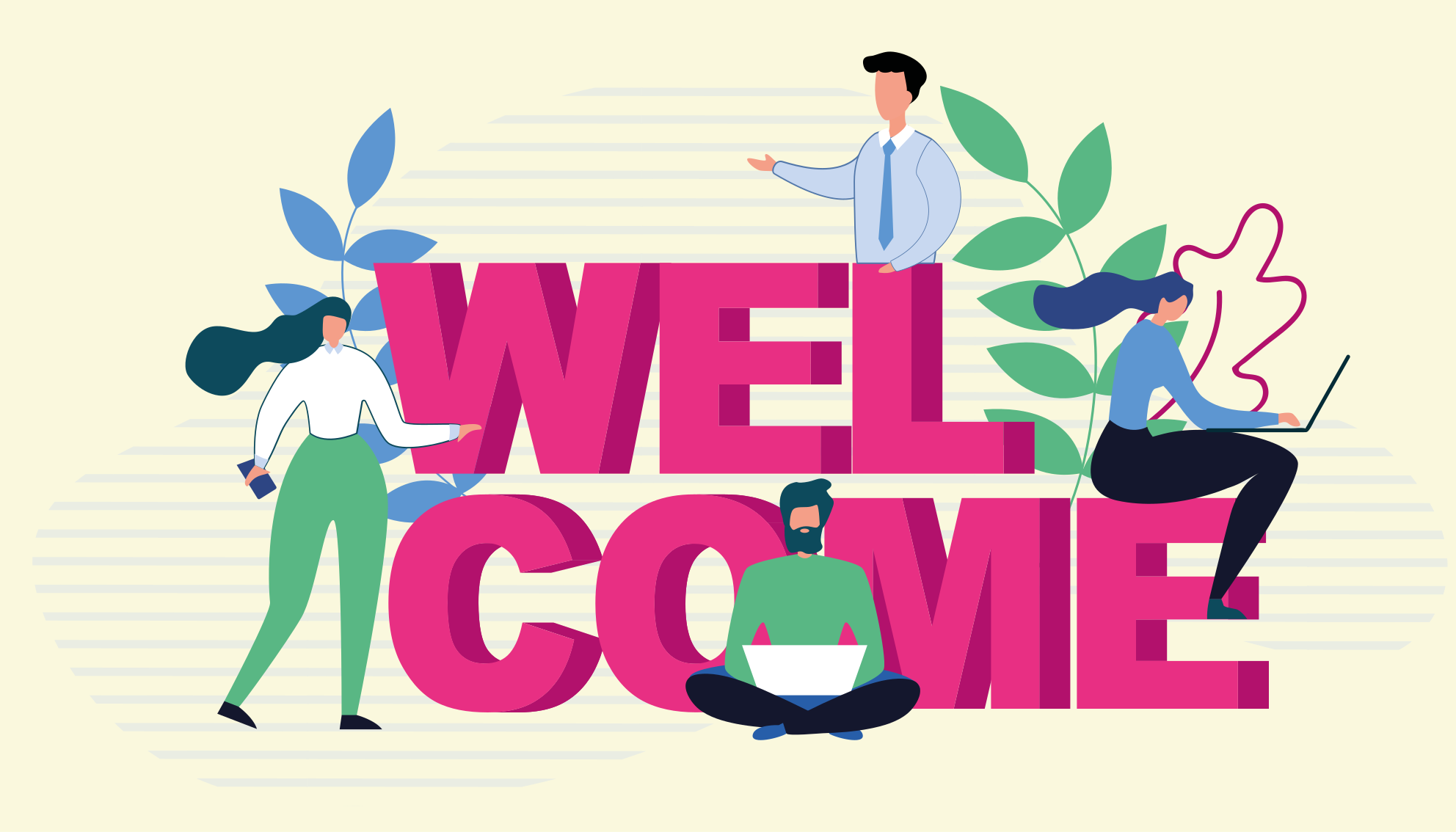 Profesjonell velkomst vinyl teppe kontor - Tenstickers