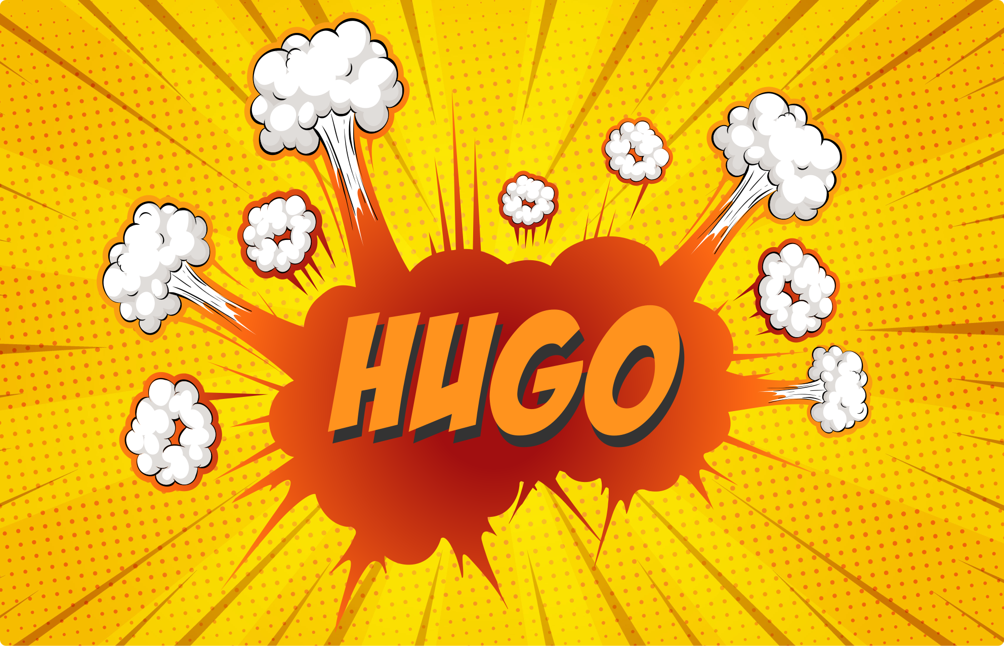 Tegneserie taleboble med navn personlig vinyl teppe - Tenstickers