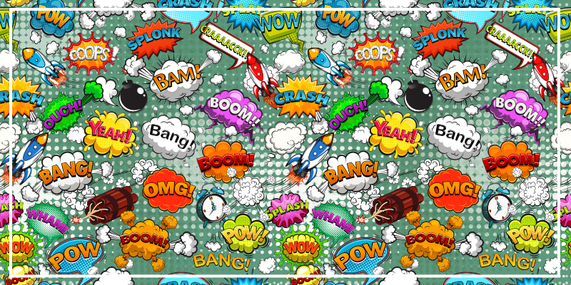 Komiske snakkebobler soveromsteppe - Tenstickers