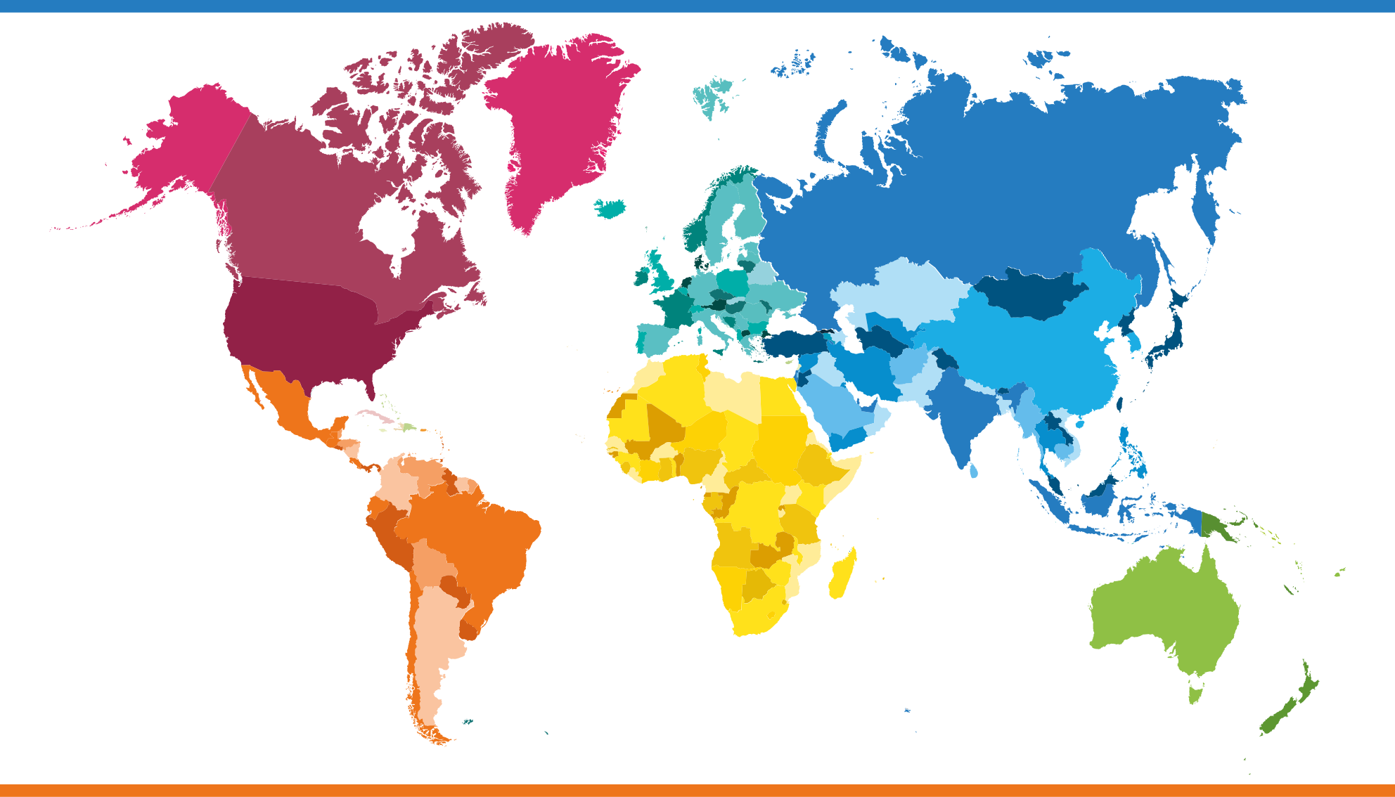 Kart over verdens fargerike grafiske gulvteppe - Tenstickers