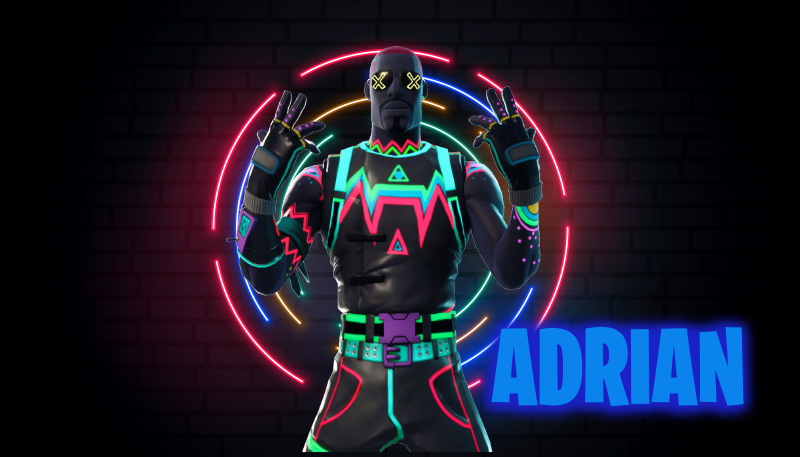 Neon-karaktervisning vinyl teppe med navn - Tenstickers