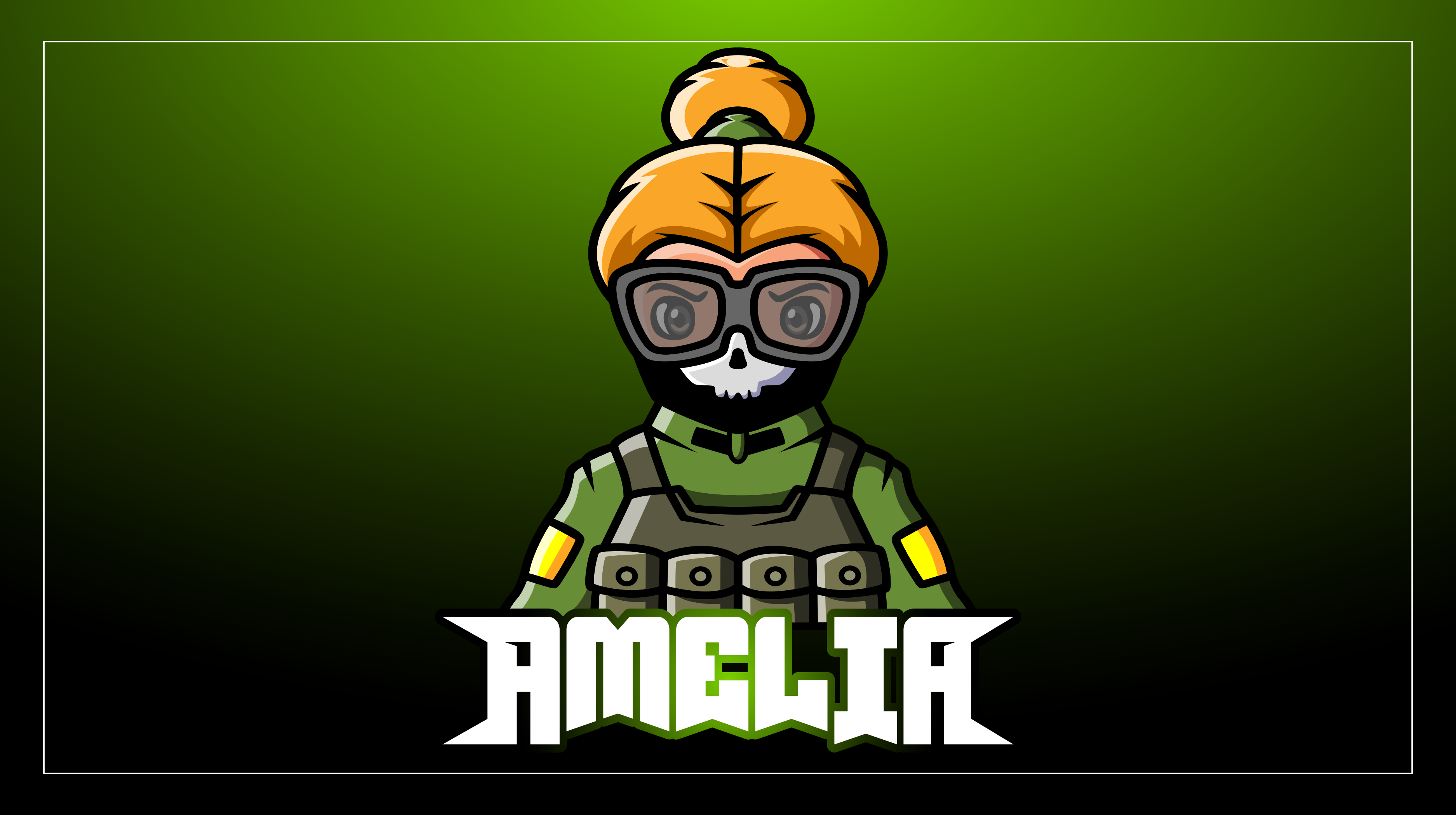 Kvinnelig soldat med navn vinyl teppe ungdom - Tenstickers