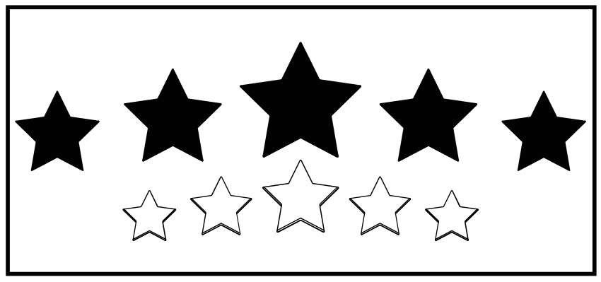 Store svarte stjerner entréfliser - Tenstickers