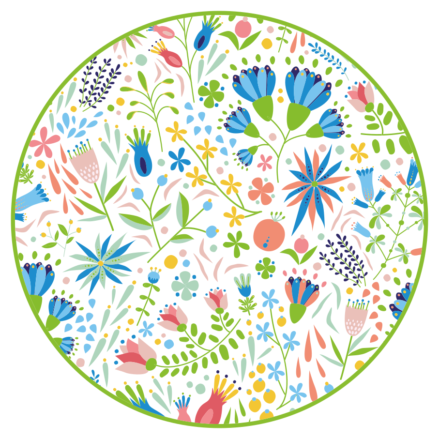 Tradisjonelle polske blomster symboler vinyl teppe blomster og pl - Tenstickers