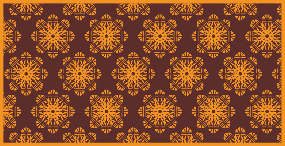 Gylden farge polsk blomstermønster blomsterteppe - Tenstickers