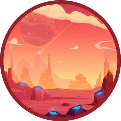 Kosmisk ørkenscene vinyl teppe stjerner - Tenstickers