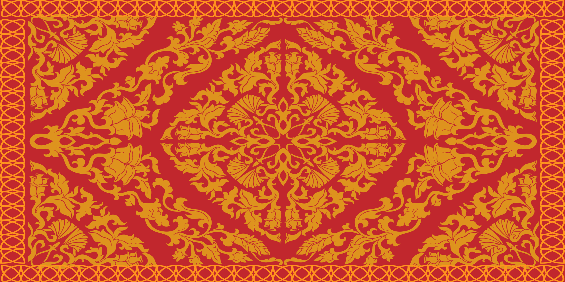 Intrikat blomsterelement vinyl teppe mandala - Tenstickers