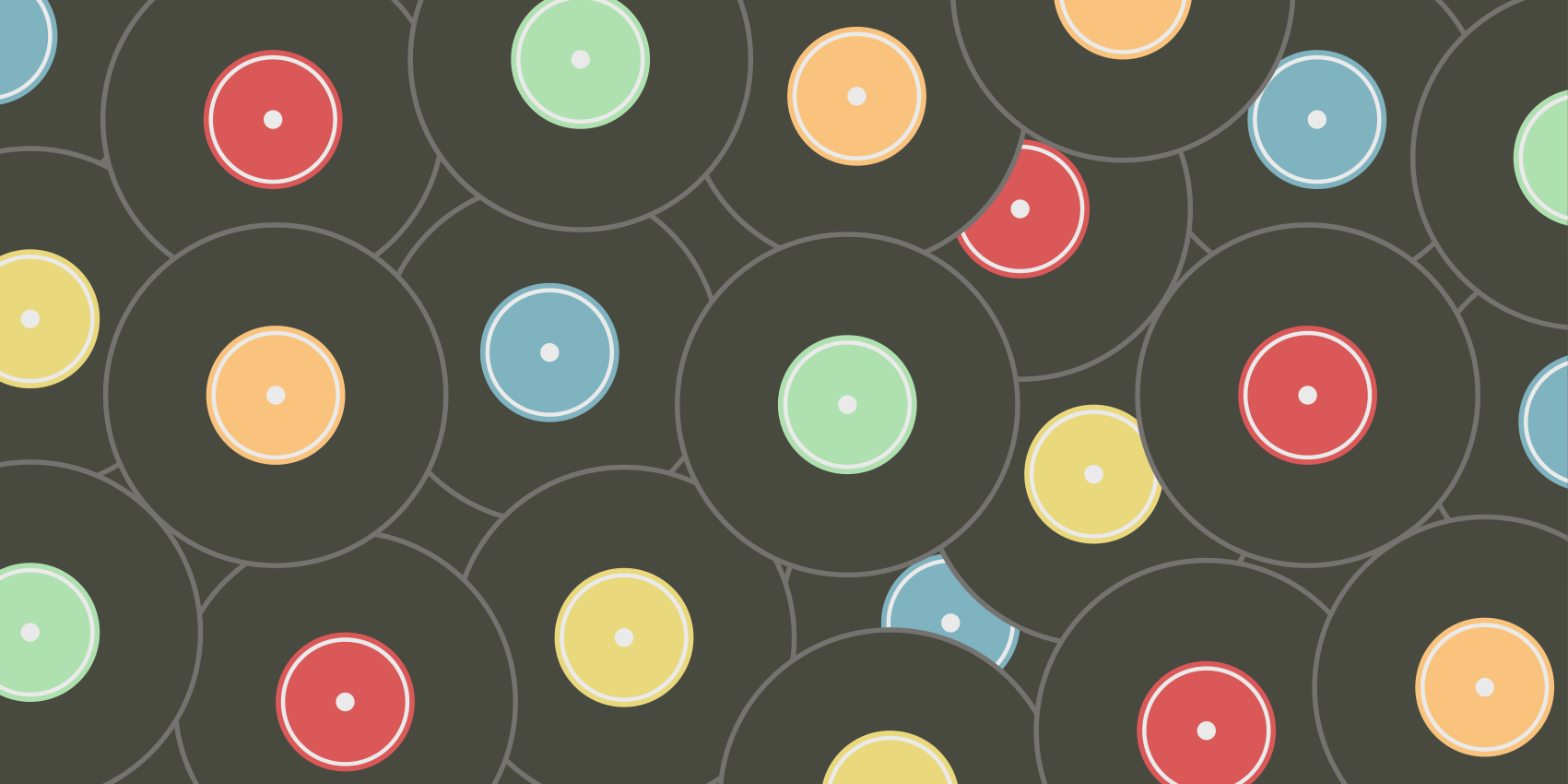 Livlige vinylplater vinyl teppe ungdom - Tenstickers